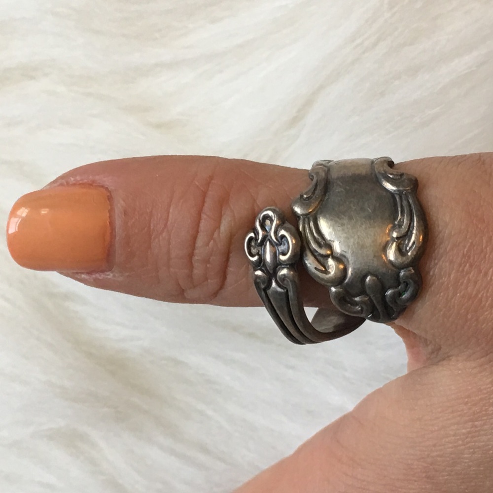 True vintage sterling silver spoon ring - Picture 6 of 6